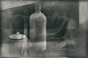 Vintage fles en pot