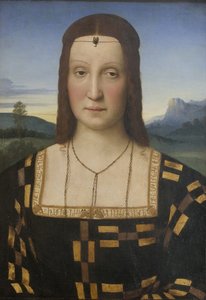 Portret van Elisabetta Gonzaga 1471-1526 door Raffaello Sanzio Raphael