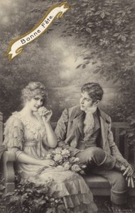 Paar op een bank door Raimund Ritter Von Brennerstein Wichera
