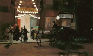 Vertrek van het gemaskerde bal door Raimundo de Madrazo y Garreta