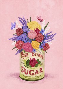 Bloemen in een vintage blik