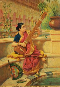 Kadambari speelt sitar