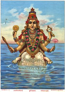Kurma Avatar door Raja Ravi Varma