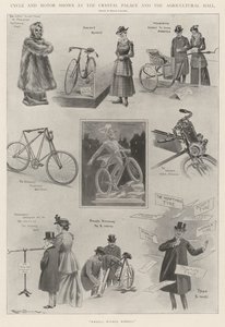 Fiets- en motorshows in het Crystal Palace en de Agricultural Hall door Ralph Cleaver