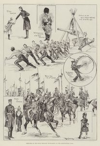Schetsen op het Royal Military Tournament in de Agricultural Hall door Ralph Cleaver