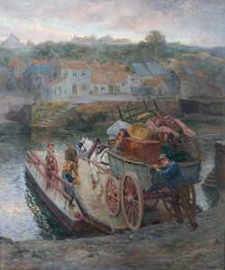 Oversteek van de Hylton-veerboot, 1912 door Ralph Hedley