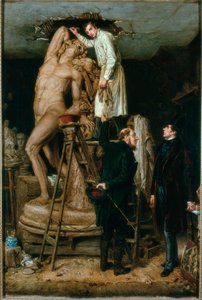 John Graham Lough in zijn Studio, 1881