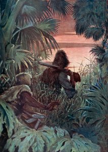 Illustratie voor Robinson Crusoe door Daniel Defoe door Ralph Noel Pocock