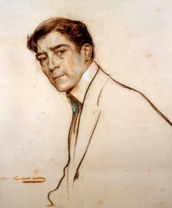 Portret van Alexandre de Riquer door Ramon Casas i Carbo