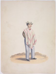 Quito in een poncho en vlinderdas door Ramon Salas