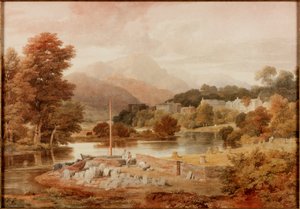 Een leisteenwerf, Brathay door Ramsay Richard Reinagle