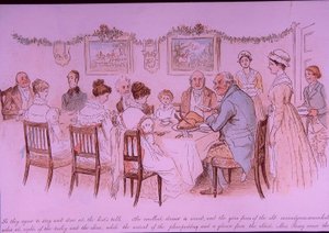 Kerst diner door Randolph Caldecott