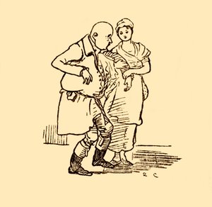 John Gilpin arriveert, zonder hoed en pruik, 1878, ca. 1918 door Randolph Caldecott
