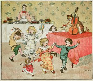 De Kat en de Viool en het Kinderfeest, illustratie uit Hey Diddle Diddle
