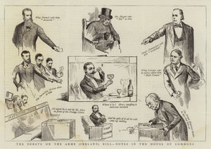 Het debat over de Wapens (Ierland) Wet, notities in het Lagerhuis door Randolph Caldecott