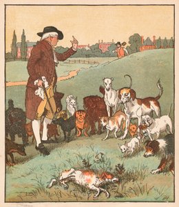 De hond die stierf, ca. 1879 door Randolph Caldecott