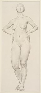 Studie van een vrouw door Randolph Schwabe