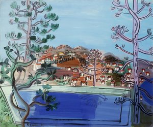 Een zwembad bij Golfe Juan; Reservoir bij Golfe Juan door Raoul Dufy