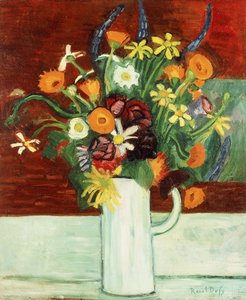 Boeket bloemen in een vaas; Bouquet de Fleurs dans un Vase