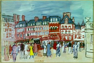 Huizen In Trouville door Raoul Dufy
