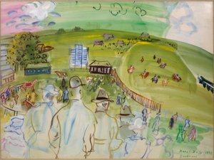 De renbaan (Goodwood) door Raoul Dufy
