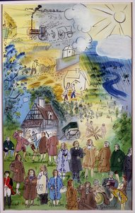 Schilderij "La Fee Electricite" van Raoul Dufy (1877 - 1953) door Raoul Dufy