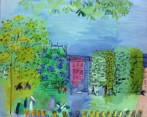 De Avenue in het Bois de Boulougne, Parijs door Raoul Dufy