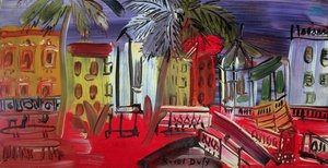 De muziektent op het plein, Hyeres, c.1938 (paneel)
