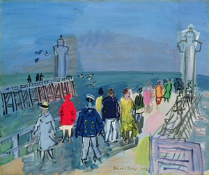 De steiger bij Trouville door Raoul Dufy