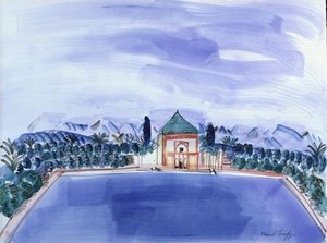 Het zwembad bij Menara door Raoul Dufy