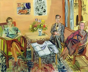 Drie zittende figuren