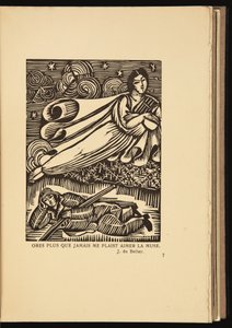 Houtsnede uit Martiale Elegieën door Roger Allard (1885-1961)