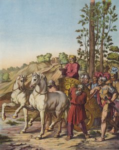 Herodes de Grote wordt koning van Judea als vazal van de Romeinen door after Raphael