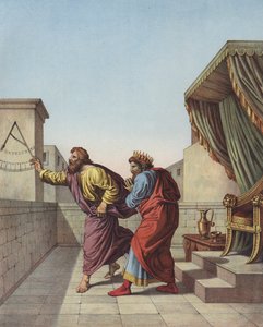 Jesaja informeert koning Hizkia van Juda dat hij nog vijftien jaar zal leven door after Raphael