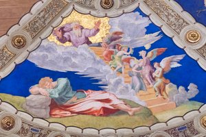 Jakobs droom, plafond van de stanza di Eliodoro, kamer van Heliodorus