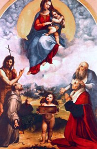 Madonna di Foligno, ca. 1511-1512 door Raffaello Sanzio Raphael