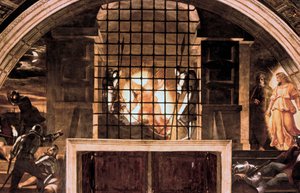 De bevrijding van St. Peter, 1514 door Raffaello Sanzio Raphael