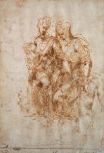De Maagd en het Kind met Sint-Anna, ca. 1500-1520 door Raphael