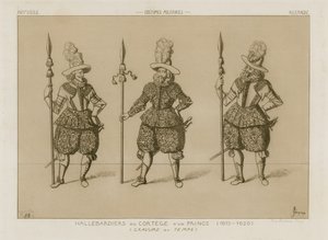 Helmbedienden van een prinselijke stoet, 1615-1620 door Raphael Jacquemin