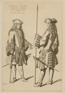 Maarschalk van Tallard en Mr Laubanie in kamp voor de Slag bij Landau, november 1703