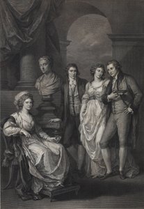 Familieportret van Catherine Petrovna Baryatinskaya 1750-1811, geboren Prinses van Holstein-Beck, 1793 door Raphael Morghen