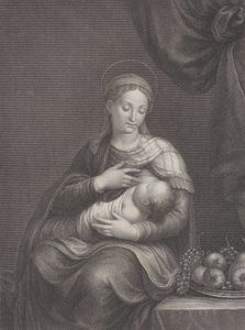 La Madonna del Latte door Raphael Morghen