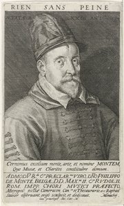 Portret van de componist Philippe de Monte 1521-1603, 1594 door Raphael Sadeler the Elder