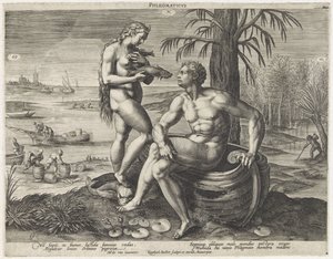 Flegmatisch temperament door Raphaël Sadeler (I)