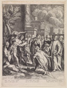 Opwekking van Lazarus door Raphaël Sadeler (I)