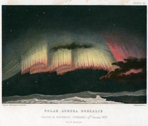 Aurora Borealis of Noorderlicht, gordijnvorm