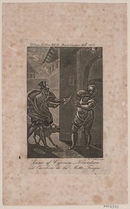 Scène uit Cypresse-Knudsen. Toevoeging kopergravure aan Rosenbladene Nr. 6, 1837