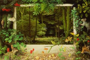 De ingang van het bos door Raymond Booth