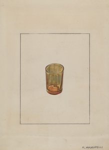 Amberkleurig glas door Raymond Manupelli
