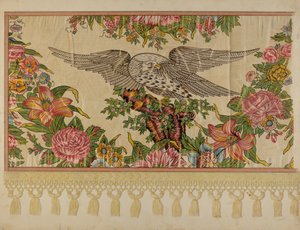 Chintz valance voor hemelbed